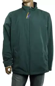 New Mens NautIca Full Zip Green / Green Navy Plaid Reversible Jacket XXL