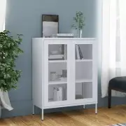 Sideboard Unit Metal Storage Cabinet With Mesh Doors Stylish Cupboard Organizer