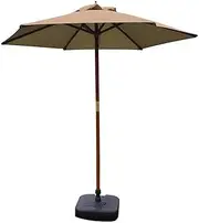 7ft Parasols Patio Umbrella, Outdoor Garden Table Umbrella, Pool Umbrella With Solid Wood Bracket, Beach Parasol Sun Umbrella