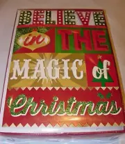 NEW Box 16 Christmas Cards & ENVELOPES HOLIDAY GREETING BELIEVE IN THE MAGIC OF