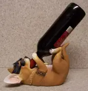 Wine Bottle Holder and/or Decorative Sculpture Dog Homey Chihuahua NEW