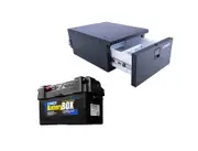 KINGS Stayzcool 30L Drawer Fridge Freezer Compressor 12V/24V 4WD SUV UTE + Maxi Battery Box 12v