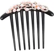 VALICLUD Bridal Rhinestone Hair Comb with Faux Pearls Elegant Side Comb Hair Clips for Women and for Weddings and Special Occasions