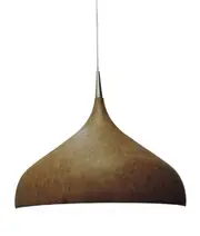 Noor Dome Pendant Light - Burl Wood