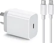 iPhone Fast Charger, 20W USB C Plug & 1M USB C to Lightning Cable for iPhone14/13/12/11/X/8, iPad