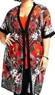 TS top TAKING SHAPE plus sz M 18 20 Madagascar Kimono , Jacket NWT rp$130