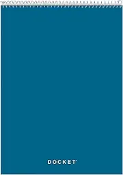 TOPS Docket Wire-Bound Writing Pad, 8-1/2" x 11-3/4", Blue Heavy-Duty Cover, Extra-Strong Back, White Paper, Legal Rule, 70 Sheets (99614)
