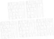 IWOWHERO 5pcs Reusable Alphabet Drawing Stencils Durable Template for DIY Art Projects Fun Interactive Parent Activities Easy to Clean Pet Material