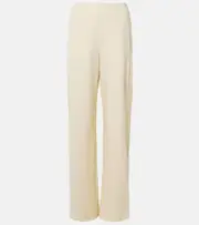 [Fforme] Fforme Larissa high-rise wool-blend wide-leg pants AU 14 white