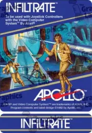 Replacement Game Cartridge Label - Infiltrate for Atari 2600