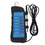 Portable Electric Fence Tester Voltage Meter 10000V Waterproof Tool W/6pcs Li AC