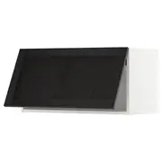 METOD wall cabinet horizontal, white/Lerhyttan black stained, 80x37x40 cm