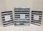 Ballard Designs Spencer Watercolor Stripe bed Duvet Full Queen Euro Shams blue