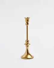 [Dusk] Gold Tall Metal Taper Candle Holder