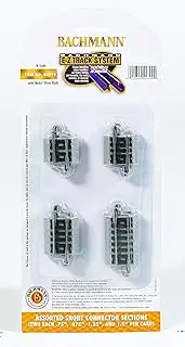 Bachmann Industries E-Z Track Asst. Short Connector Sections - (2 Each .75", 875", 1.125" and 1.5" per Card) N Scale