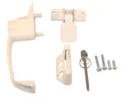 Barton Kramer Powder Coated White Aluminum Patio Door Handle Set 4 L x 1.25 W in