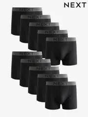 Black 10 pack 100% Cotton Trunks (AL9278) | $80