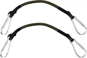 Milisten 2Pcs Bungee Cords with Heavy Duty Carabiner Hooks Elastic Stretch Cord for Camping Hiking and Outdoor Use Durable Multi Use Binding Rope with Hooks for Luggage and Gear