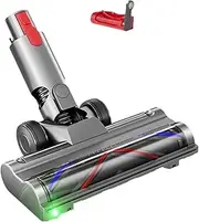 Direct Drive Brush Head Compatible for Dyson V7 V8 V10 V11 V15 Vacuum Parts with Dust Detect Green Light for Carpet Floor Clean
