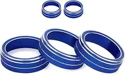 POEXIR for Volkswagen, for VW, for Golf, MK7 2014-2020 Air Condition/Radio Volume Button Knob Cover Climate Control Adjust Button Trim Ring Car Air Conditioner Knob(Size:Blue)