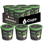 Shirataki Noodle Tom Yum Soup Cups- 6-Pack Konjac Angel Hair Pasta, Low Carb,...