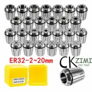 ER32 Φ2~20mm CNC Lathe Precision Spring Collet Chuck Set,For Milling Machine