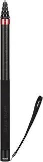 45cm Extended to 118"/3.0m Super Long Carbon Fiber Invisible Selfie Stick Compatible with Insta360 x4 Insta 360 x4 x3 one x x2 Cameras (Red)