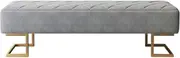 Bed End Bench Storage Ottoman Bench Extra Long Upholstered Bedroom Bench with Large Storage Space for The Living Room, Entryway, Bedroom Bedroom Bench(100 * 45 * 45cm)