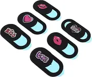 ETHZZLE Webcam Cover Slide 6pcs Webcam Cover Slider for Laptop Heart Shape Laptop Cover Slide Design