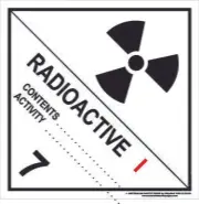 Class 7 - Radioactive - Category 1 | Hazchem Signs