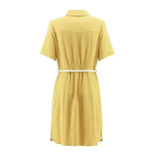 【ILEY 伊蕾】休閒率袖襯衫式洋裝(黃色；M-XL；1232017027)