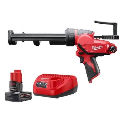 Milwaukee Adhesive and Caulk Gun 10 oz. 12V Li-Ion Cordless w/ 4.0ah Starter Kit