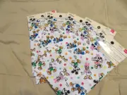 LOT 5 (FIVE)DAISO / DISNEY Mickey And Friends 100% Cotton Fabric NWT