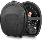 Geekria Shield Headphones Case Compatible with Grado SR325e, SR225x, SR125, SR80, SR60, RS2, RS1, PS2000e Case, Replacement Hard Shell Travel Carrying Bag with Cable Storage (Black)