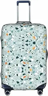 [FSCEV] Terrazzo Marble Pastel Trolley Suitcase Protective Cover Business Travel Luggage Protector Fashion 18-32 Inches, White, XL