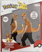 POKÉMON Charmander Salameche" Plush Halloween Costume Headpiece And Tail. NEW.