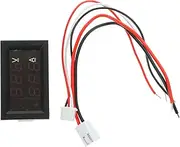 TOGEVAL 1Pc Digital Voltmeter Ammeter Dual Display Voltage Tester for Car Motorcycle Electric Vehicle High Accuracy with Reverse Connection Protection Sharp LED Display