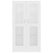 Wooden Vitrine Cabinet Storage Shelf Rack Tall Cupboard Glass 82.5x30.5x150cm