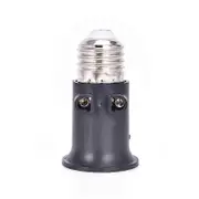 Pbt Fireproof E27 Bulb Adapter Socket Base Socket Conversion With Eu Plug black