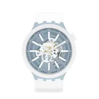 在飛比找momo購物網優惠-【SWATCH】BIG BOLD系列手錶 WHICE雪國白 