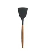 1Pcs Silicone Cooking Utensils kitchen Accessories Set Tool Ladle Egg Beaters Shovel Cooking Non-stick Wooden Handle Spatula