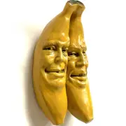 Collectible Unique Banana Character Figure, Animation-Inspired Signed Work
