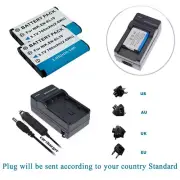 2x Battery +AC/DC Charger For Nikon Coolpix A100 A300 W100 W150 EN-EL19 MH-66