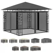 Gazebo with Mosquito Net Marquee Shelter 180 g/m� Cream/Anthracite vidaXL