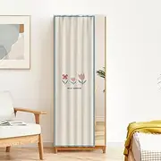 Cabinet Door Curtain, Floor Mirror Curtain, Dressing Table dust Curtain, Privacy Closet Curtain, Bedroom Partition Curtain Kitchen Curtain (with Guide Rail)-02||W 30cm*H 120cm