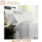 Ramesses 2000TC Bamboo Single Bed Sheet Set Soft Hypoallergenic Sheets - Silver