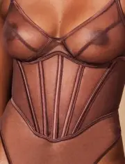 HONEY BIRDETTE NAKEDS WASPIE DEEP MAHOGANY BROWN SZ XL NWT