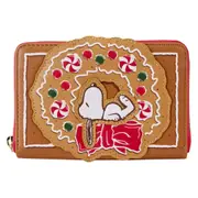 Peanuts - Snoopy Gingerbread Wreath Zip Wallet