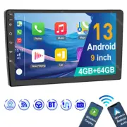 4G+64G Double 2 Din Apple CarPlay 9" Car Stereo Radio Android 13.0 GPS RDS WIFI