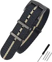 [WOUKUP] Premium Weave Nylon Watch Band 20mm 22mm Replacement Military Watch Straps for Men